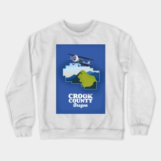 Crook County Oregon map Crewneck Sweatshirt